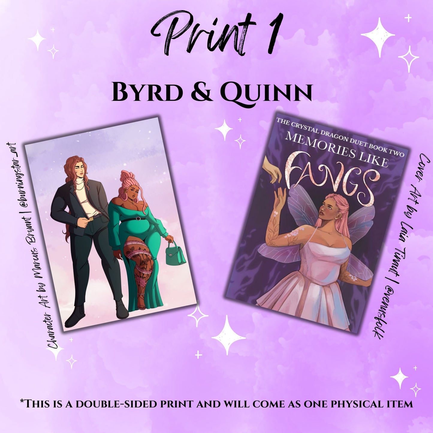 Memories Like Fangs Signed Paperback + Art Pack Bundle