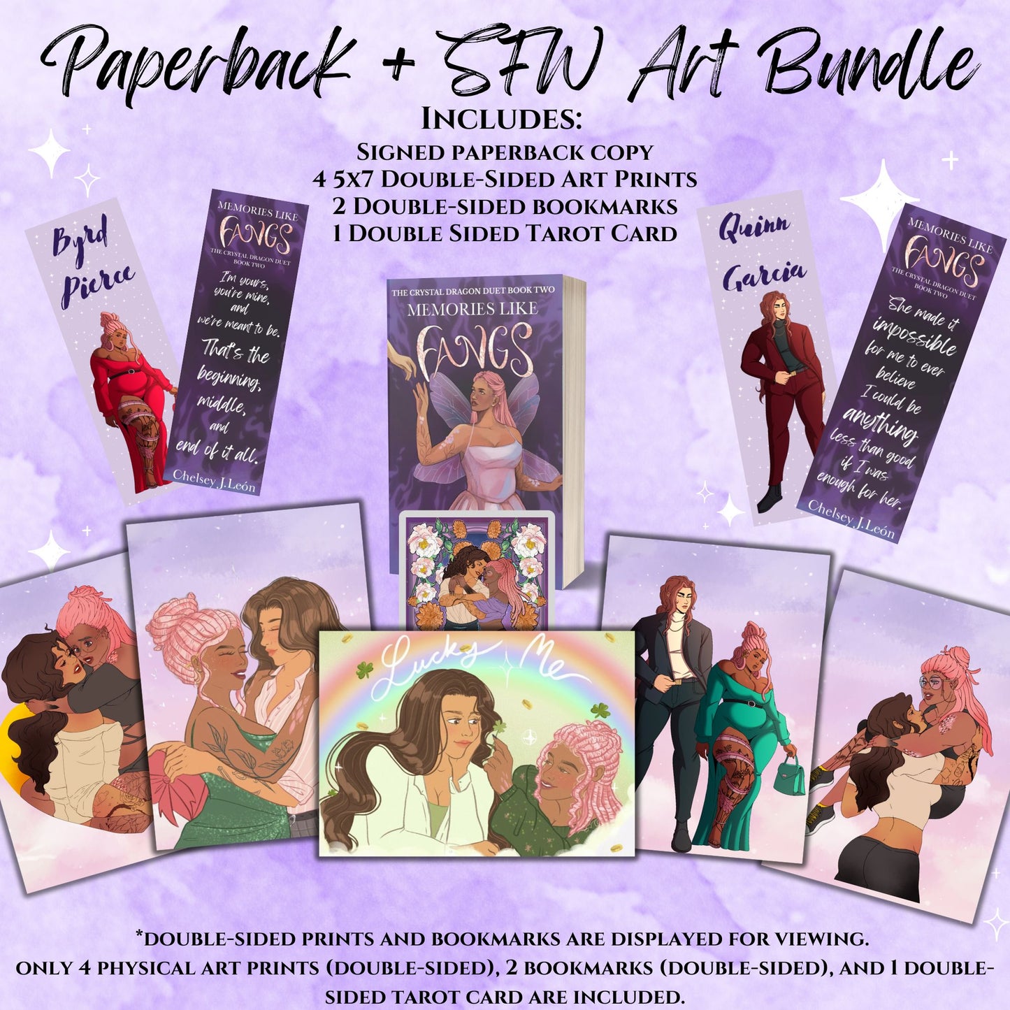 Memories Like Fangs Signed Paperback + Art Pack Bundle