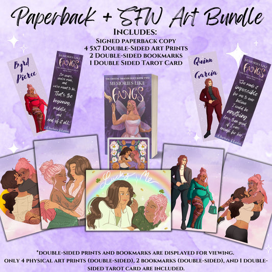 Memories Like Fangs Signed Paperback + Art Pack Bundle