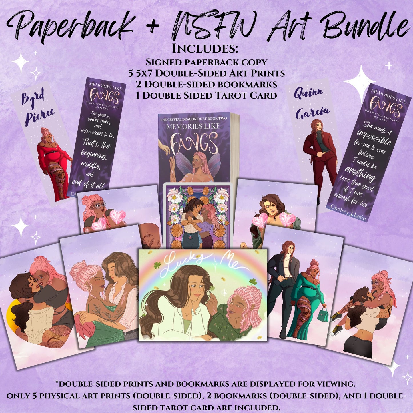 Memories Like Fangs Signed Paperback + Art Pack Bundle